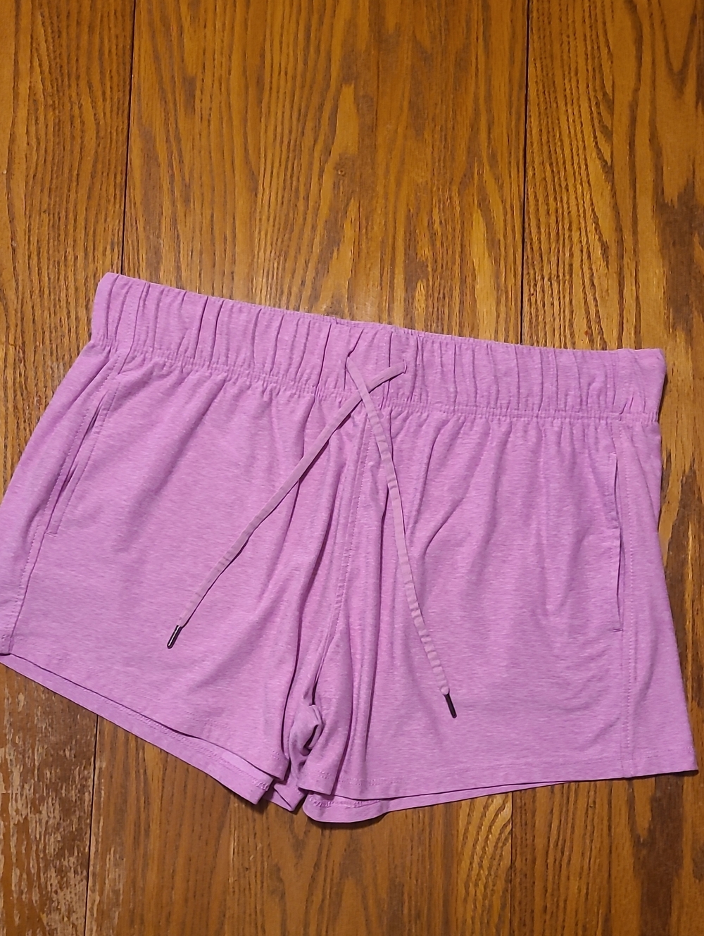 Athletic Works Pinkish-Lavender Drawstring Athletic Lounge Shorts - Ladies Large